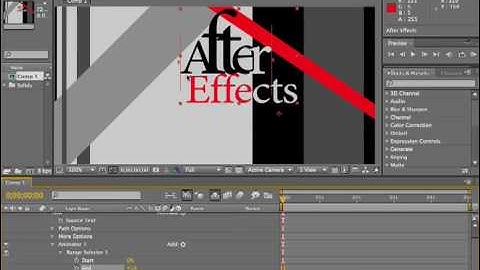 Adobe After Effects CS4 Tutorial 70 - Text Manually