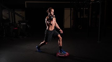 Single Arm Kettlebell Rack Front Foot Elevated Split Squat