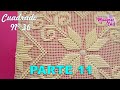 PARTE 11 Cuadrado N° 36 tejido a crochet ganchillo para colcha con punto popcorn formando estrellas