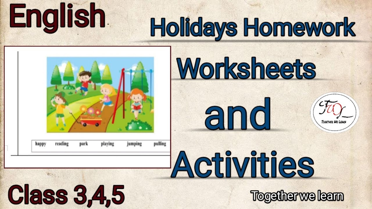 Holiday Homework Activities And Worksheets In Lockdown English 