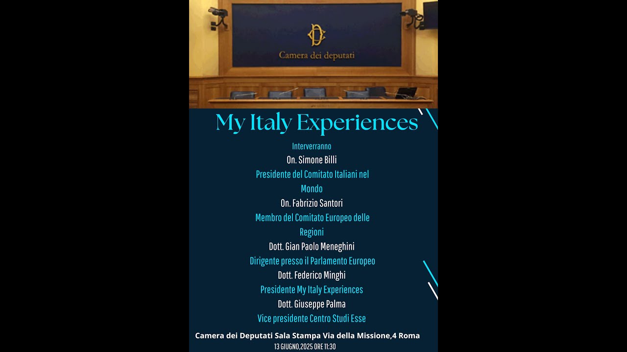 Camera dei Deputati: Presentazione di My Italy Experiences