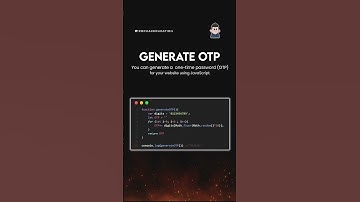 Generate OTP using JavaScript | #shorts | Rochak Education