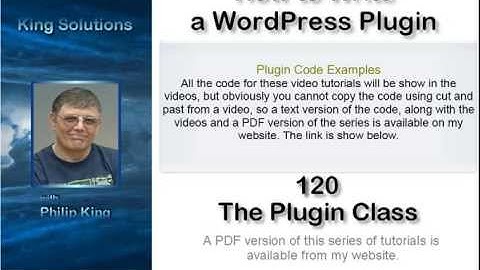 120 The Plugin Class (Video) - 