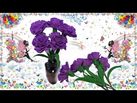 DIY / Лунная гвоздика из фоамирана - мастер класс