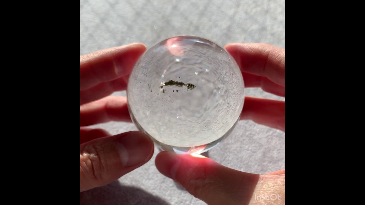 ガネッシュヒマール産]ヒマラヤ水晶丸玉/スフィア（クローライト