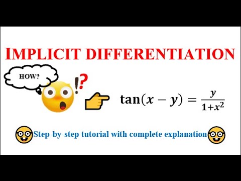 Implicit Differentiation tan(x-y)=y/(1+x^2)
