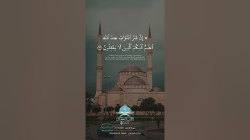 ﴿يا أيها الذين آمنوا أطيعوا الله ورسوله ولا تولوا عنه وأنتم تسمعون﴾ - القارئ / مبارك الساعدي