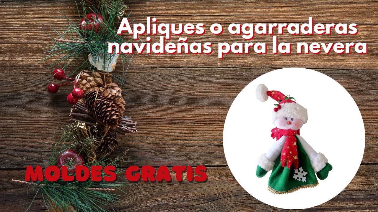 IDEAS para Vender - Apliques o agarraderas navideñas para la nevera paso a paso - Manualidades