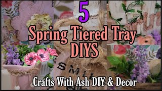 5 **NEW** Spring Tiered Tray DIYS | Crafted By Corie Minis Challenge