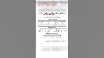 10 class computer pairing scheme 2024 Punjab board #allboards