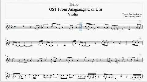 Hello (OST from Anaganaga Oka Uru) Violin Sheet music