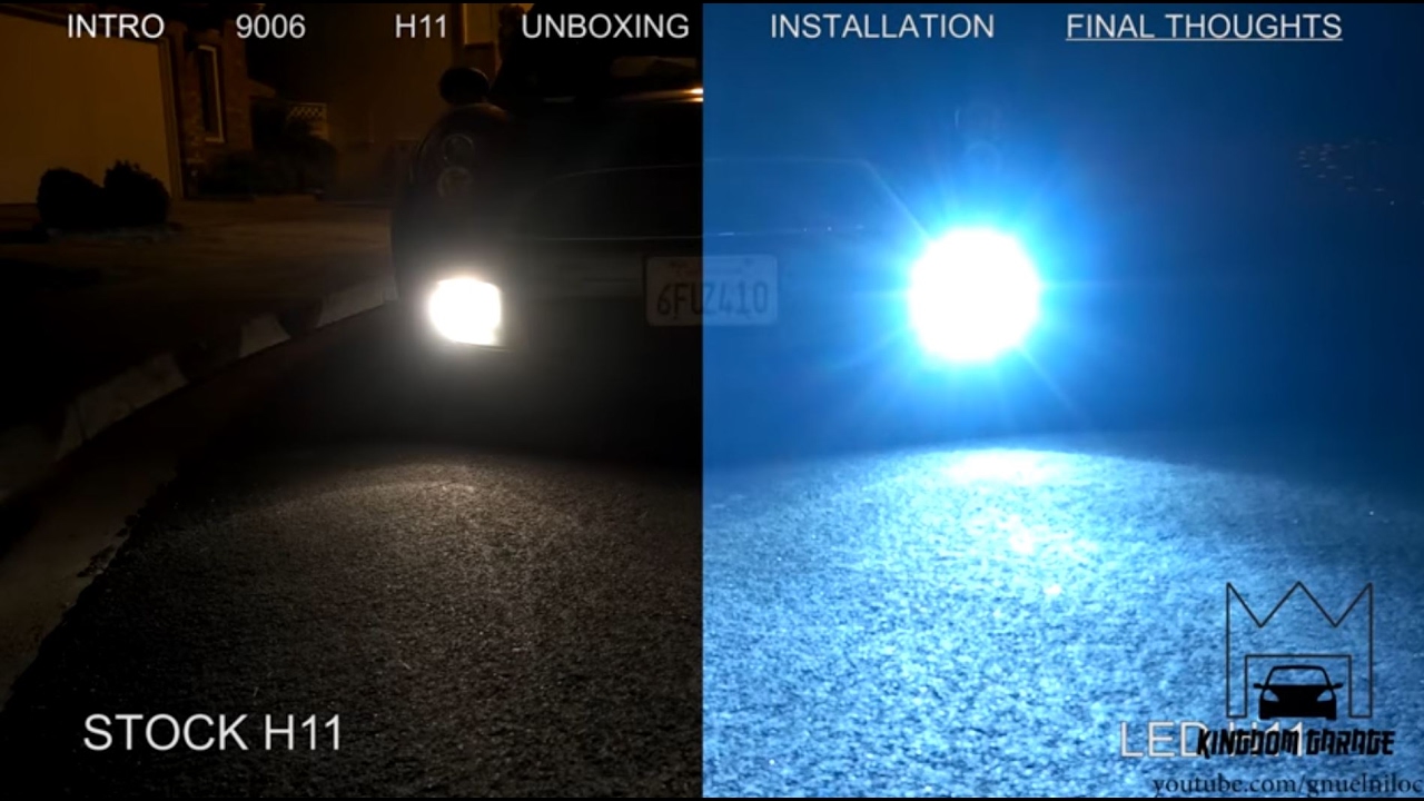 Tog Dekan instinkt LED vs HID vs Stock Light Comparison. NOCTRNL Design unboxing, install and  review - YouTube