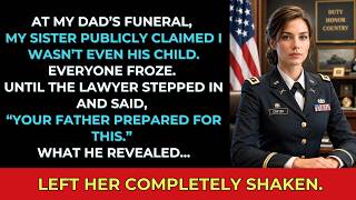 At My Dad’s Funeral, My Sister Said I Wasn’t His Daughter — The Lawyer’s Response Left Everyone...