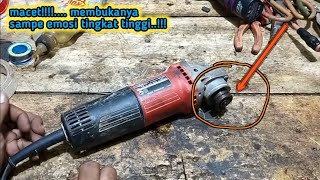 Cara ampuh membuka baut mata gerenda macet.!!! ampuh