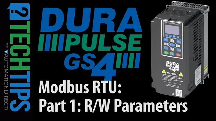 DURApulse GS4 VFD Modbus RTU Quick Start Part 1 from AutomationDirect