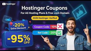 Secret Hostinger Coupon Code. Hostinger Coupon Code. FREE Domain