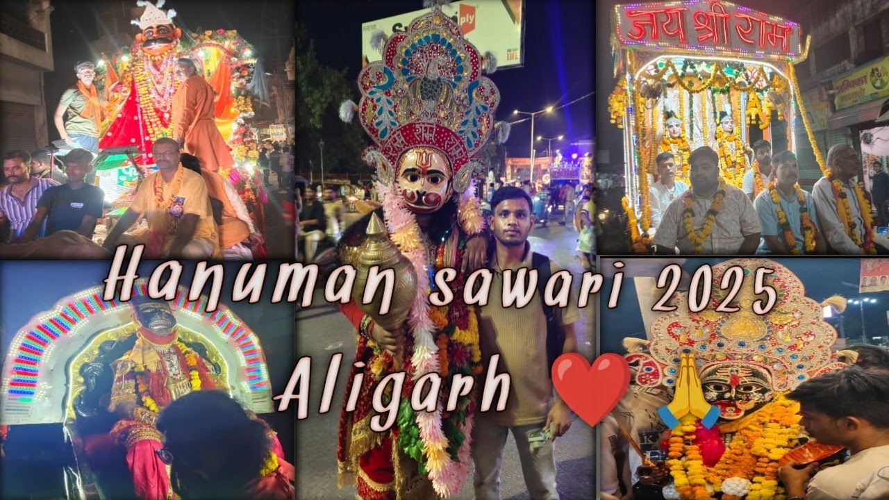 Hanuman sawari  vlogs in aligarh 2025 Jay Shri Ram 🙏🙏❤️   #hanumansawari2025            