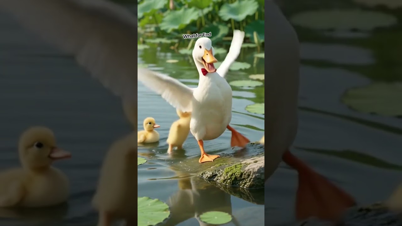 The Duck Who Fell Into the Water 😂 | Cartoon AI #shorts