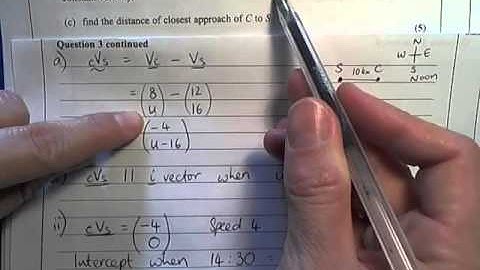 Edexcel M4 June 2011 Q3 relative motion
