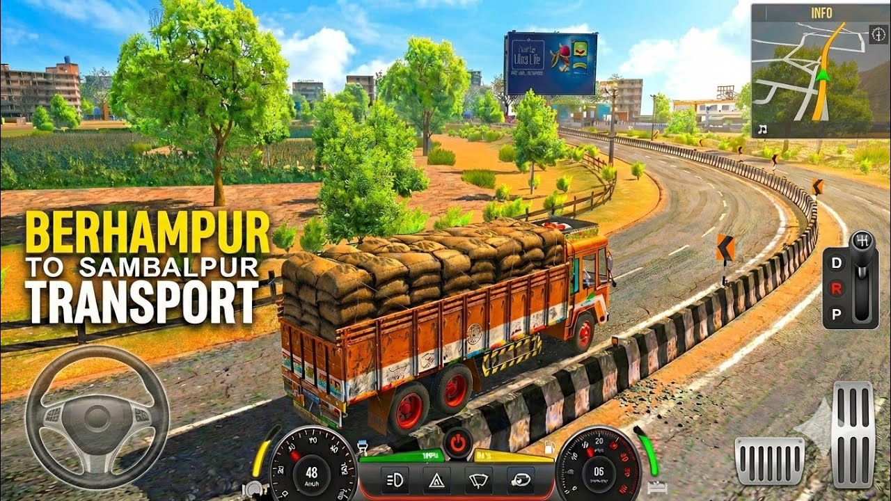 Extreme Drive 💯% Realistic Berhampur To Sambalpur  Indian Truck🚛 Simulator 🎮 #filters 