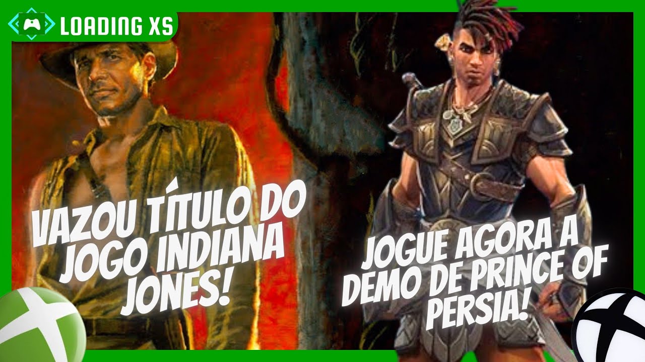 XBOX: VAZOU TÍTULO DO JOGO INDIANA JONES! JOGUE AGORA A DEMO DE PRINCE OF  PERSIA LOST CROW NO XBOX! 