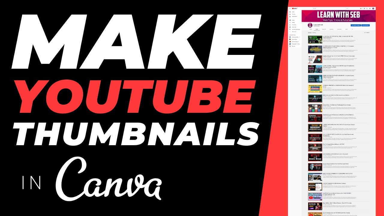 HOW TO MAKE YOUTUBE THUMBNAILS WITH CANVA FREE QUICK amp EASY 