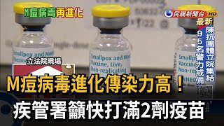 M痘病毒進化傳染力高！ 疾管署籲快打滿2劑疫苗－民視台語新聞