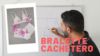 Como hacer un bralette y cachetero/ lencería de encaje.