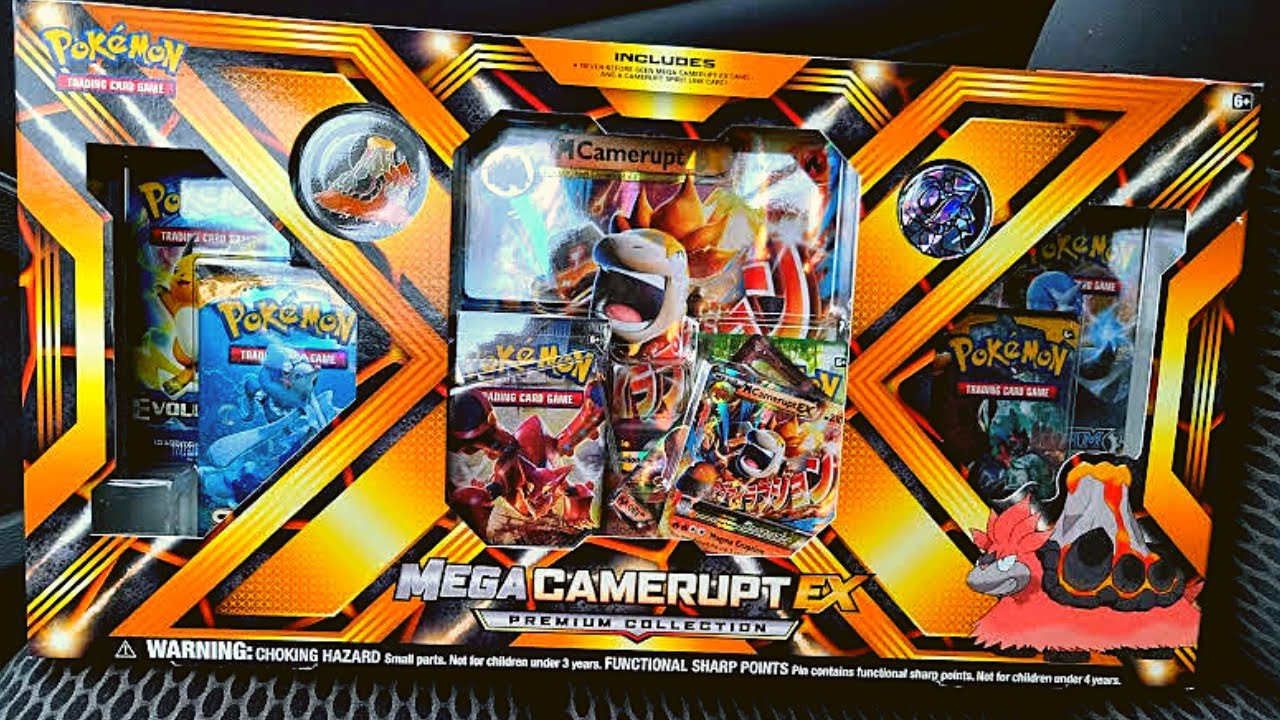 Pokemon MEGA CAMERUPT EX $100 BOX 2017 Unboxing - Let's Check What Is Hidden in This 5years Old box?