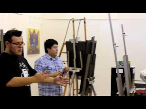 Preparing for the im:arte exhibit's opening reception (*Please view in 720p HD)