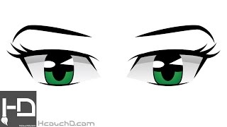 درس 43 : كيفية رسم عيون المانجا ( انمي ) بإستعمال اليستريتور