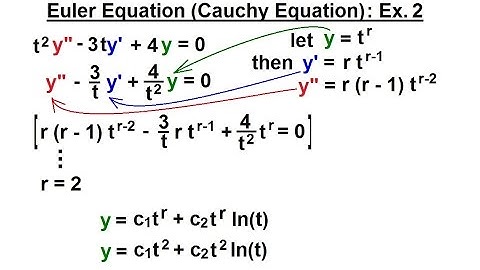 Differential Equation - 2nd Order (68 of 84) Euler Eqn. (Cauchy Eqn.): Ex. 2