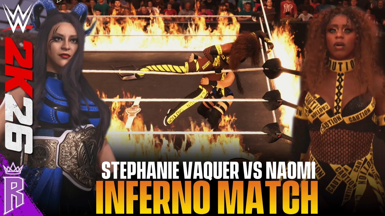 WWE 2K26: Наоми против Стефани Вакер [Матч «Адское пламя»] #WWE2K26