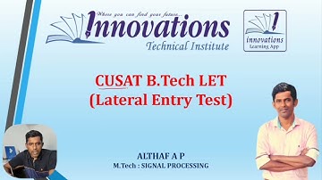 CUSAT B.Tech LET 2025 | How to Apply | Syllabus | CAT 2025