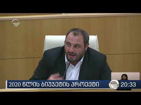 2020 წლის ბიუჯეტის პროექტი