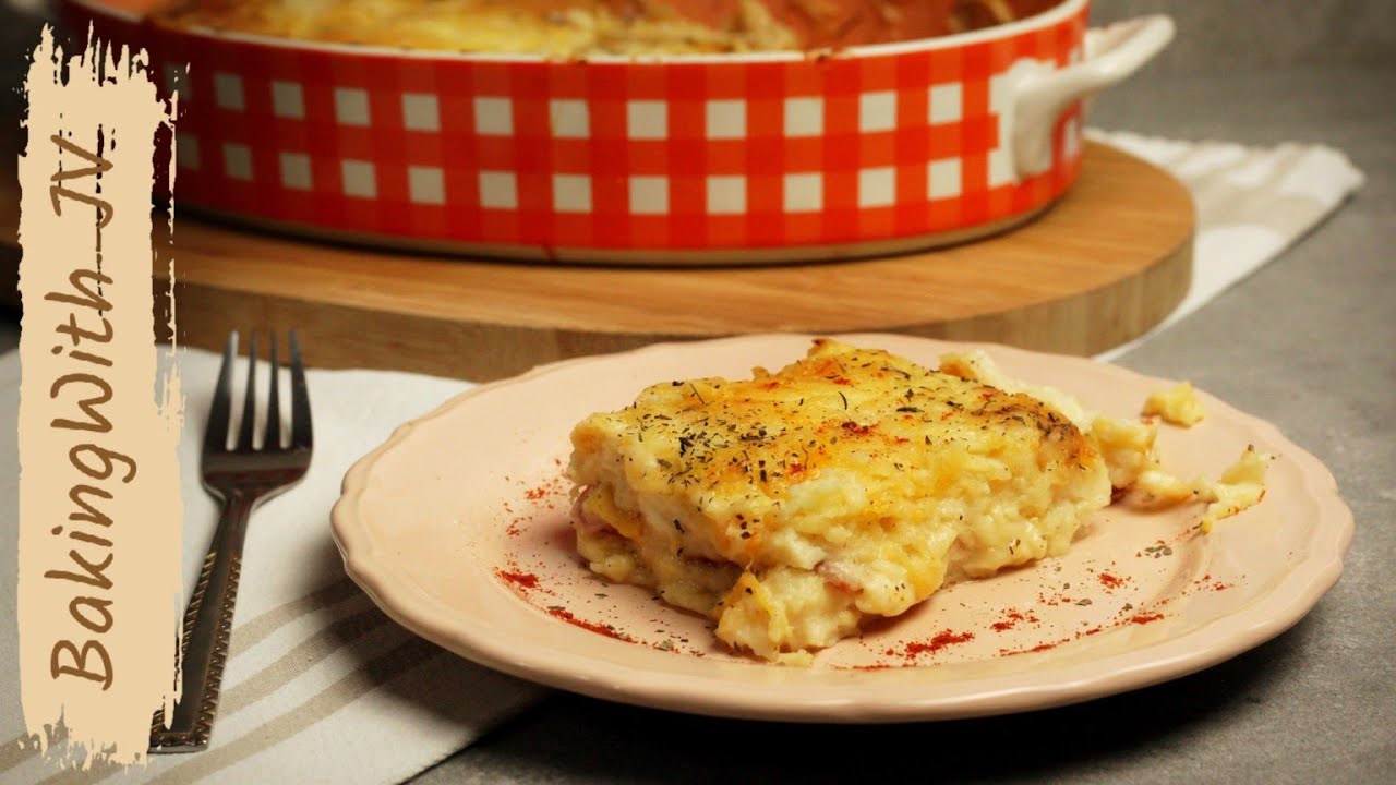 Σουφλε με ψωμι του τοστ  ! | Ham & Cheese Pie | Ζουμερο και λαχταριστο