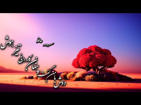 شعری از حافظ دوش با من گفت پنهان کاردانی تیزهوش وز شما پنهان نشاید کرد س ر م ی فروش