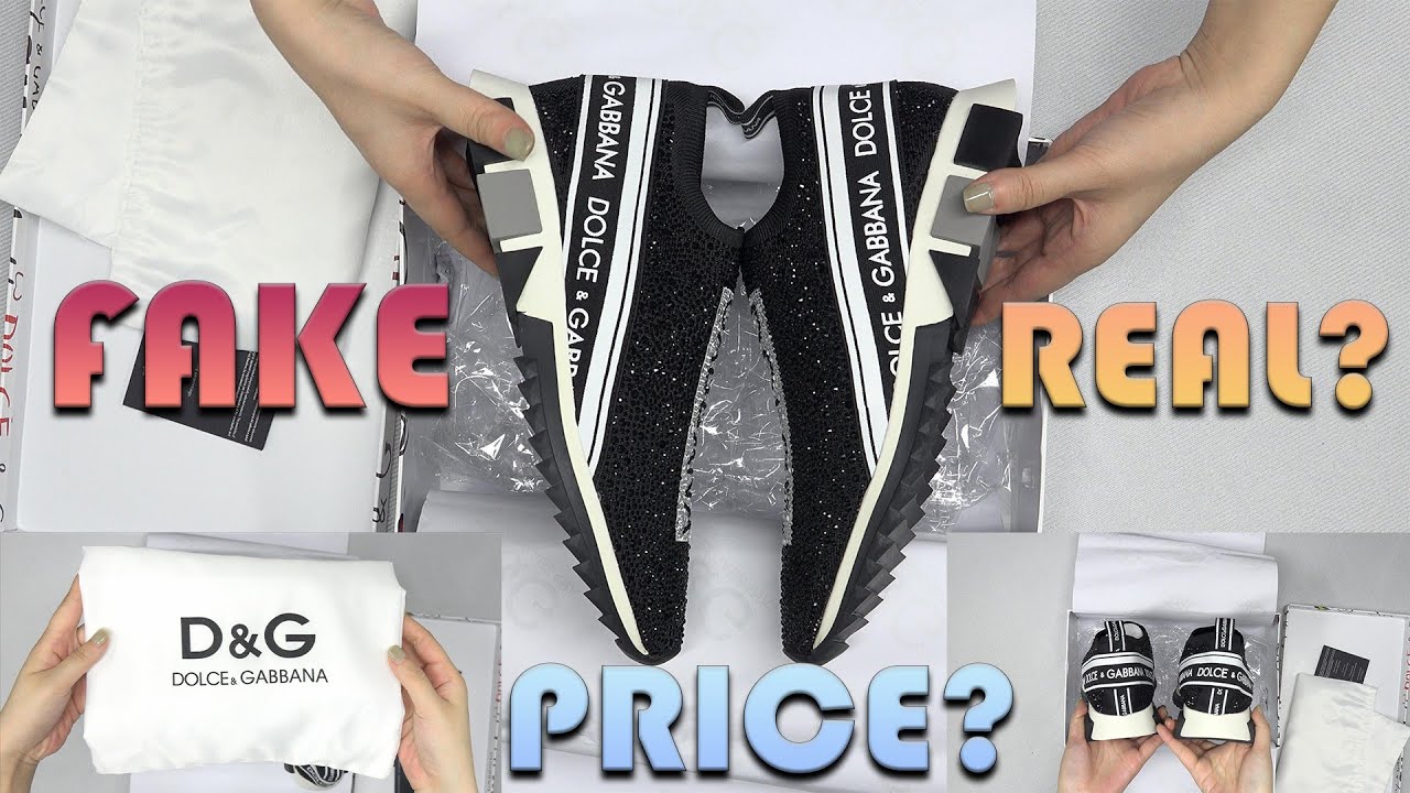 Fake Or Real? Dolce & Gabbana Sorrento Logo Print Sneakers Detailed Review  - YouTube