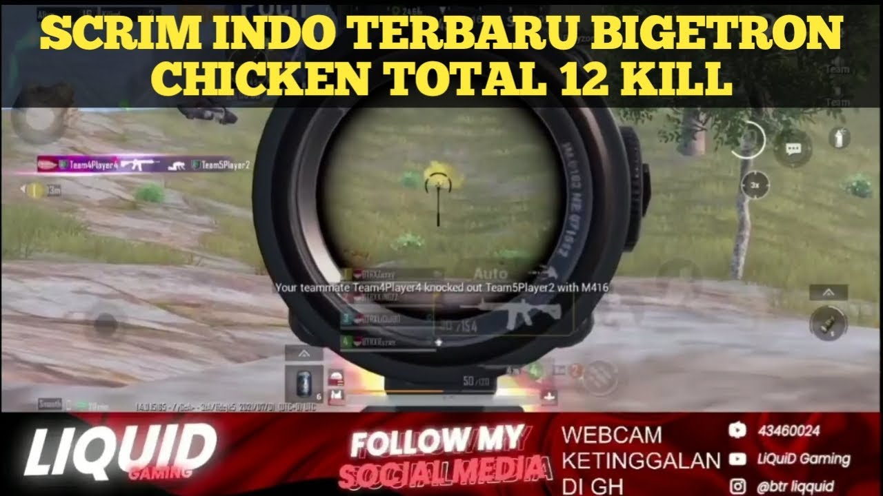 SCRIM BTR RA CHICKEN TOTAL 12 KILL | SCRIM INDO TERBARU