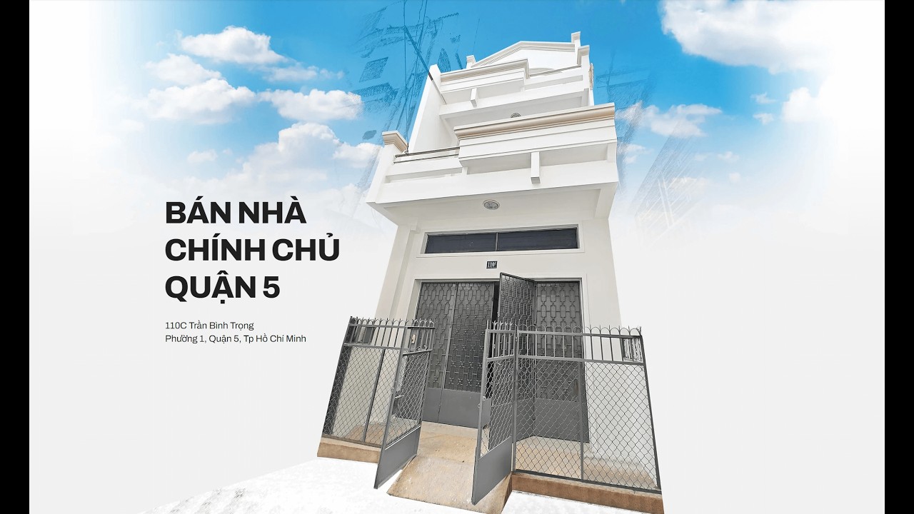 BÁN NHÀ CHÍNH CHỦ TRUNG TÂM QUẬN 5, GẦN QUẬN 1 4 8, 110C TRẦN BÌNH TRỌNG,  4.2x16, 3 LẦU ĐÚC, 4 NGỦ, 3 TẮM, 1 BẾP, 1 KHÁCH