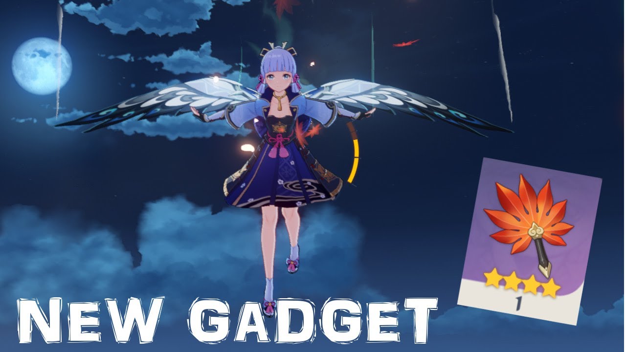 New Gliding Gadget Red Feather Fan + Speed Comparison Inazuma