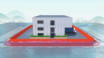 Animation of how the Diluvium Flood Barrier works