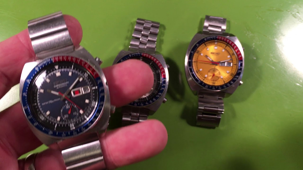 Seiko's vintage 6139-600x bracelets, including the 