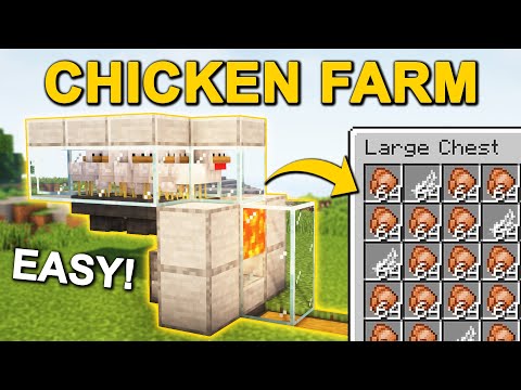 EASY Automatic Chicken Farm in Minecraft 1.21 (Tutorial)