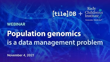 Population Genomics is a Data Management Problem (TileDB Webinar)