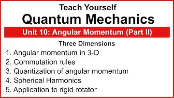Teach Yourself Quantum Mechanics - Unit 10: Angular Momentum (Part II)
