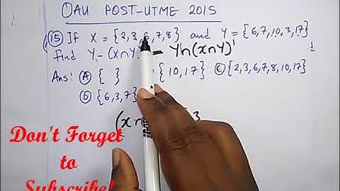 OAU Post UTME Past Questions Solved - PART 2 (Year 2015)