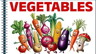 Vegetable Names with Pictures | Learn Vegetables English Vocabulary | Talking Flashcards for Kids