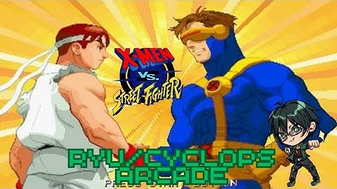 X-Men Vs Street Fighter: Ryu & Cyclops Arcade (Marvel Vs Capcom Fighting Collection) #capcom #xmen