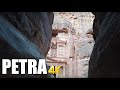 Petra, Jordan - main trail through al-Siq to the Treasury walking tour 4k 60fps